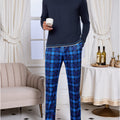 Herren Baumwoll Pyjama Rundhals Set