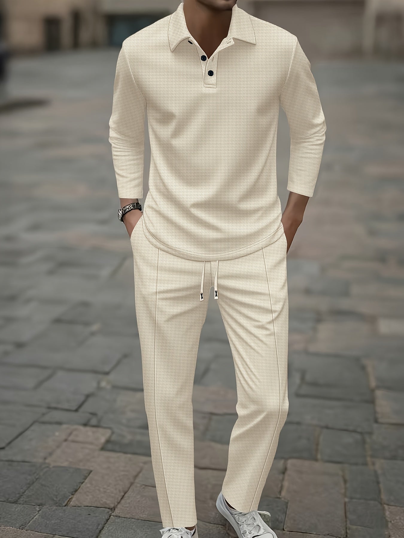 Herren Polo Langarm Set