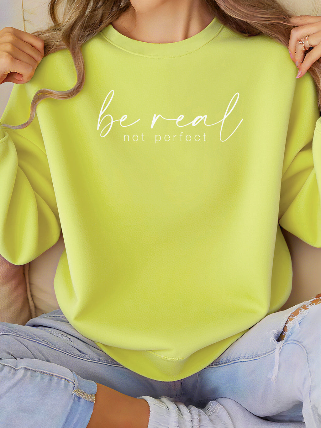 Damen Sweatshirt Rot Motivationsspruch