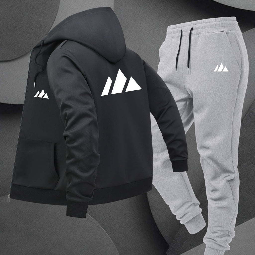 Herren Hoodie Set Trend Print