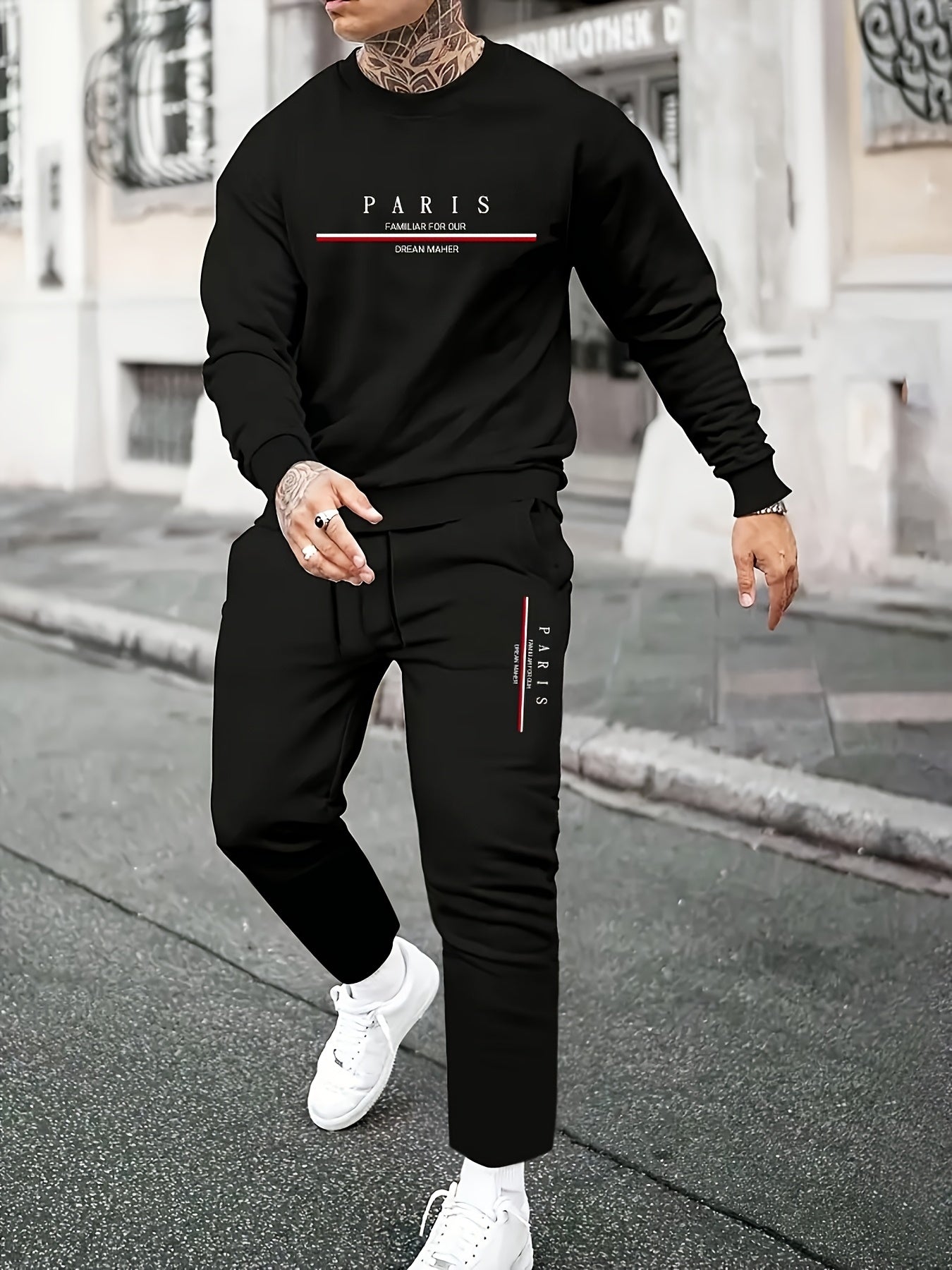 Herren Jogger Set Schriftzug