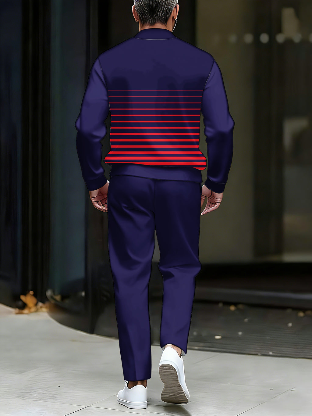 Herren Sportanzug Streifen Design