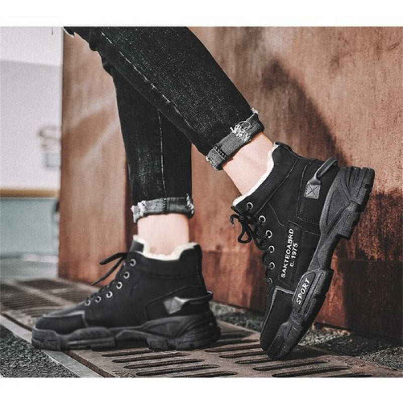 Herren Winter Stiefeletten Gefüttert Warm