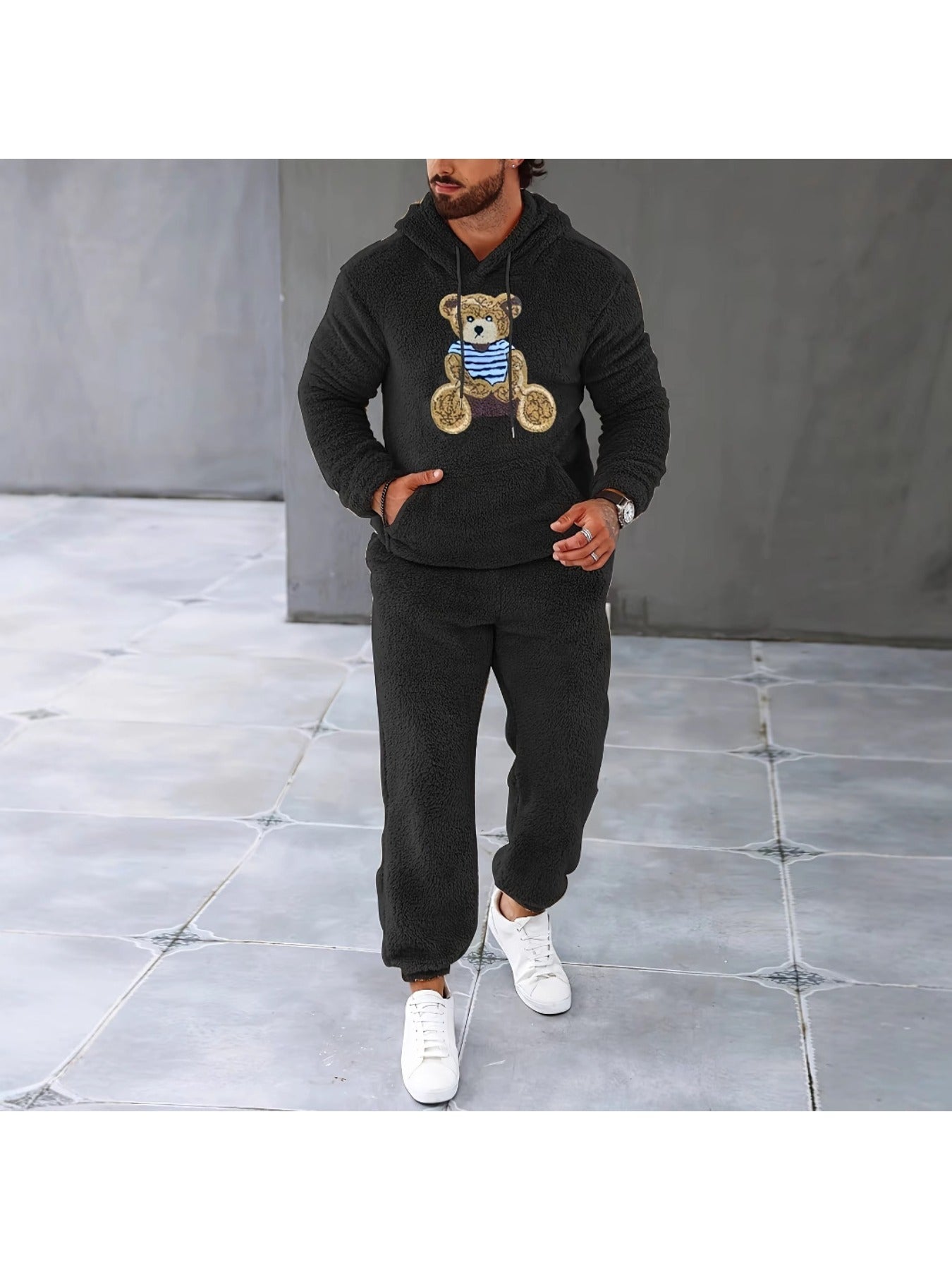Herren Hoodie Jogger Set Bär