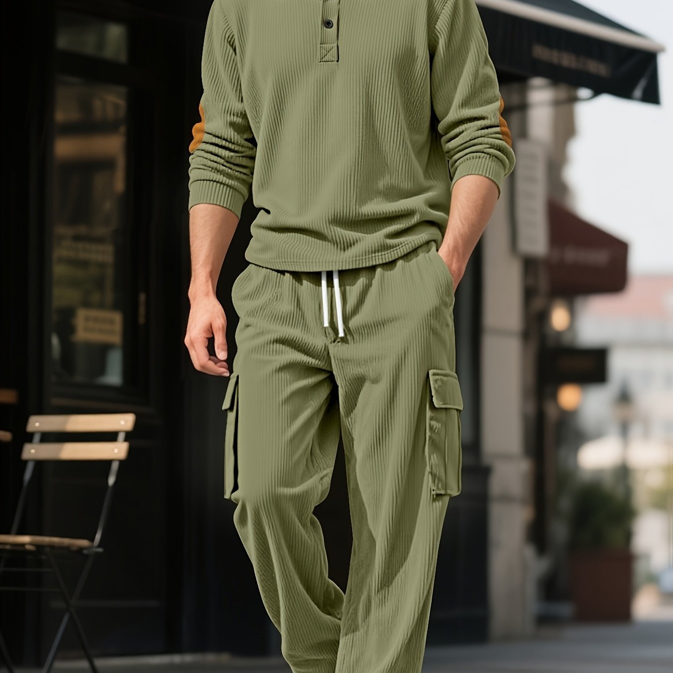 Herren Cord Outdoor Set Vintage
