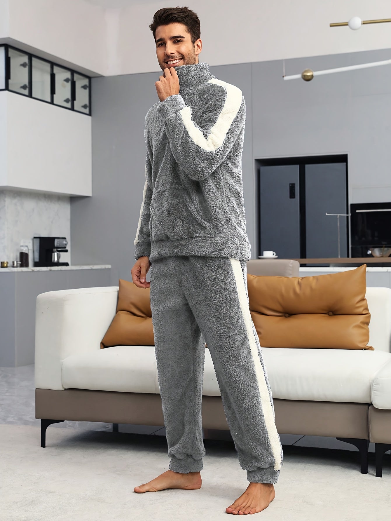 Unisex Kuschel Loungewear Set Zip
