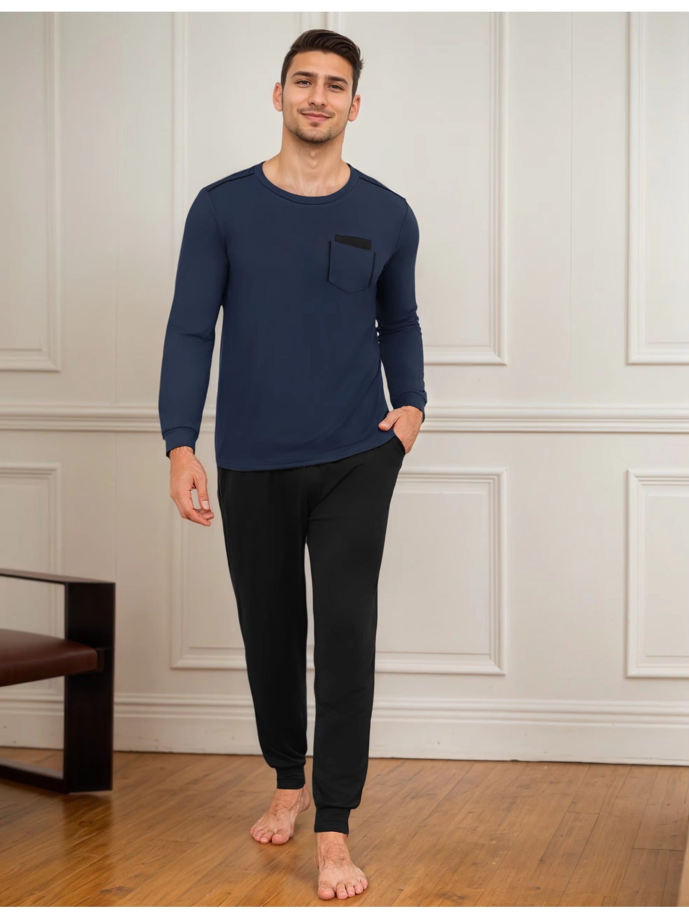 Herren Pyjama Winter Uni Set
