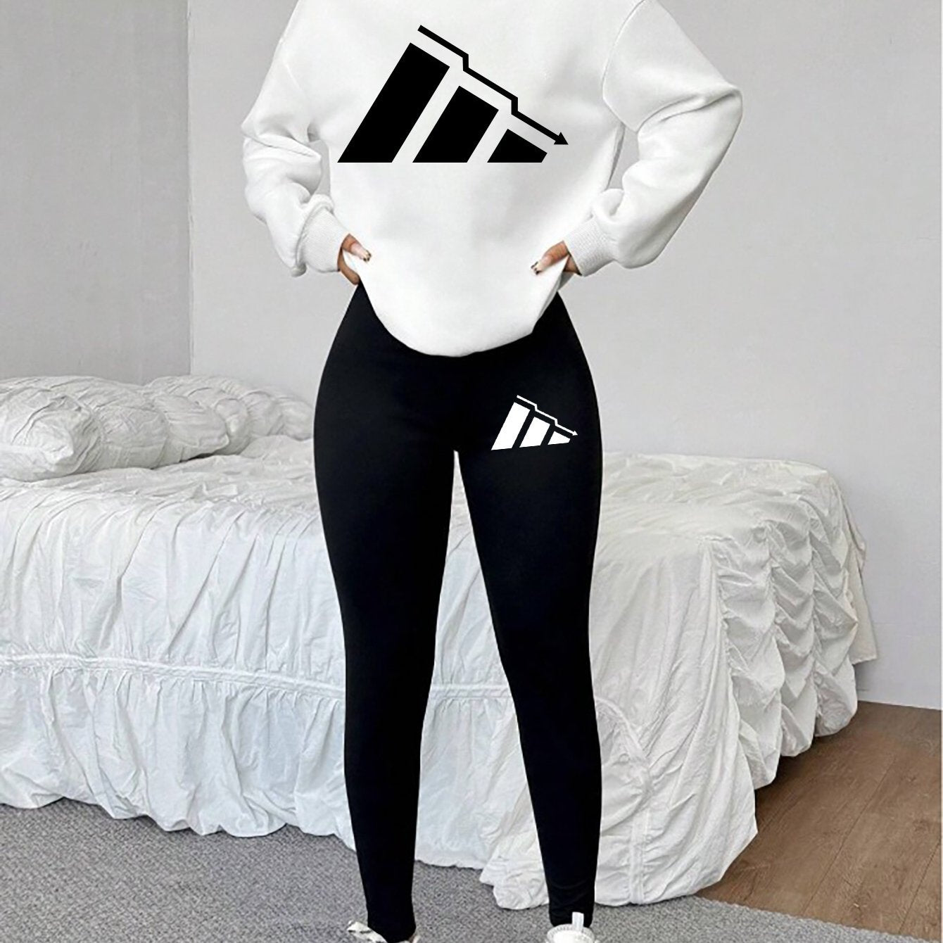 Damen Sweatshirt Leggings Set Winter