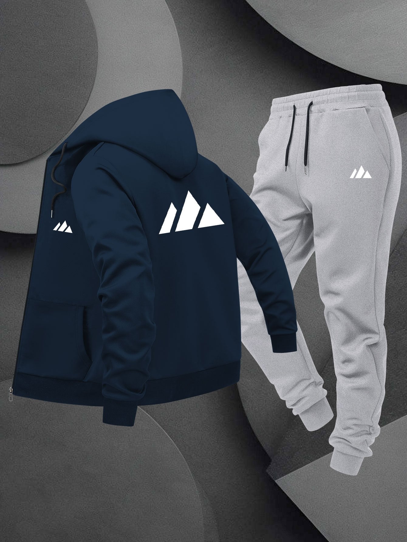 Herren Hoodie Set Trend Print