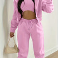 Damen Winter Hoodie Set Samt