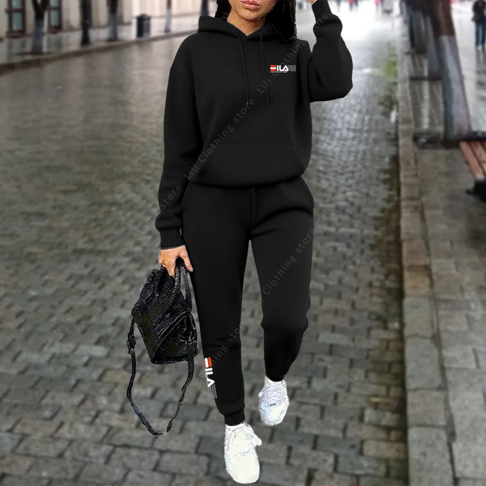 Damen Trainingsanzug Hoodie Hosen Set