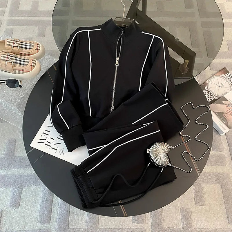 Damen Sport Set Elegant Farbblock