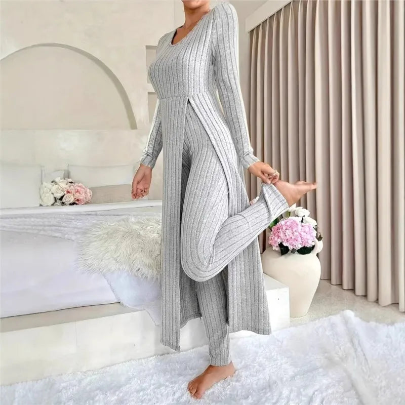 Damen Casual Zweiteiler Herbst Winter