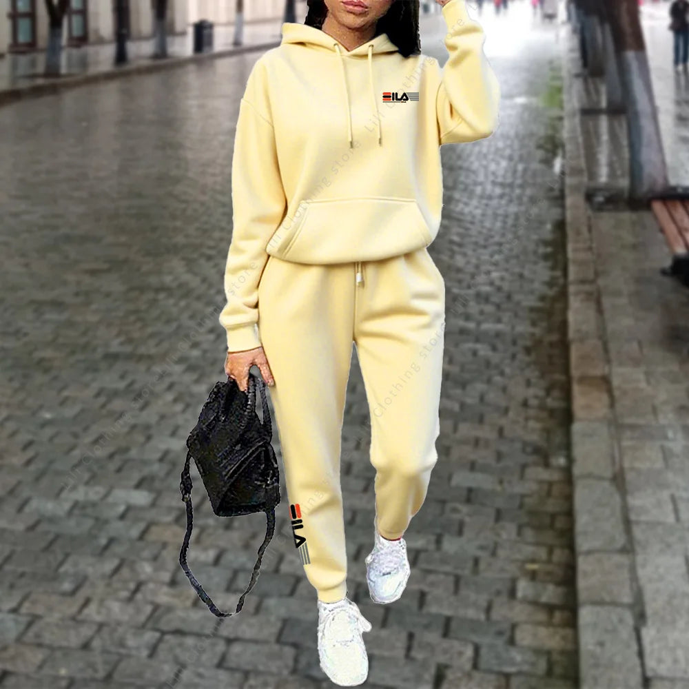 Damen Trainingsanzug Hoodie Hosen Set