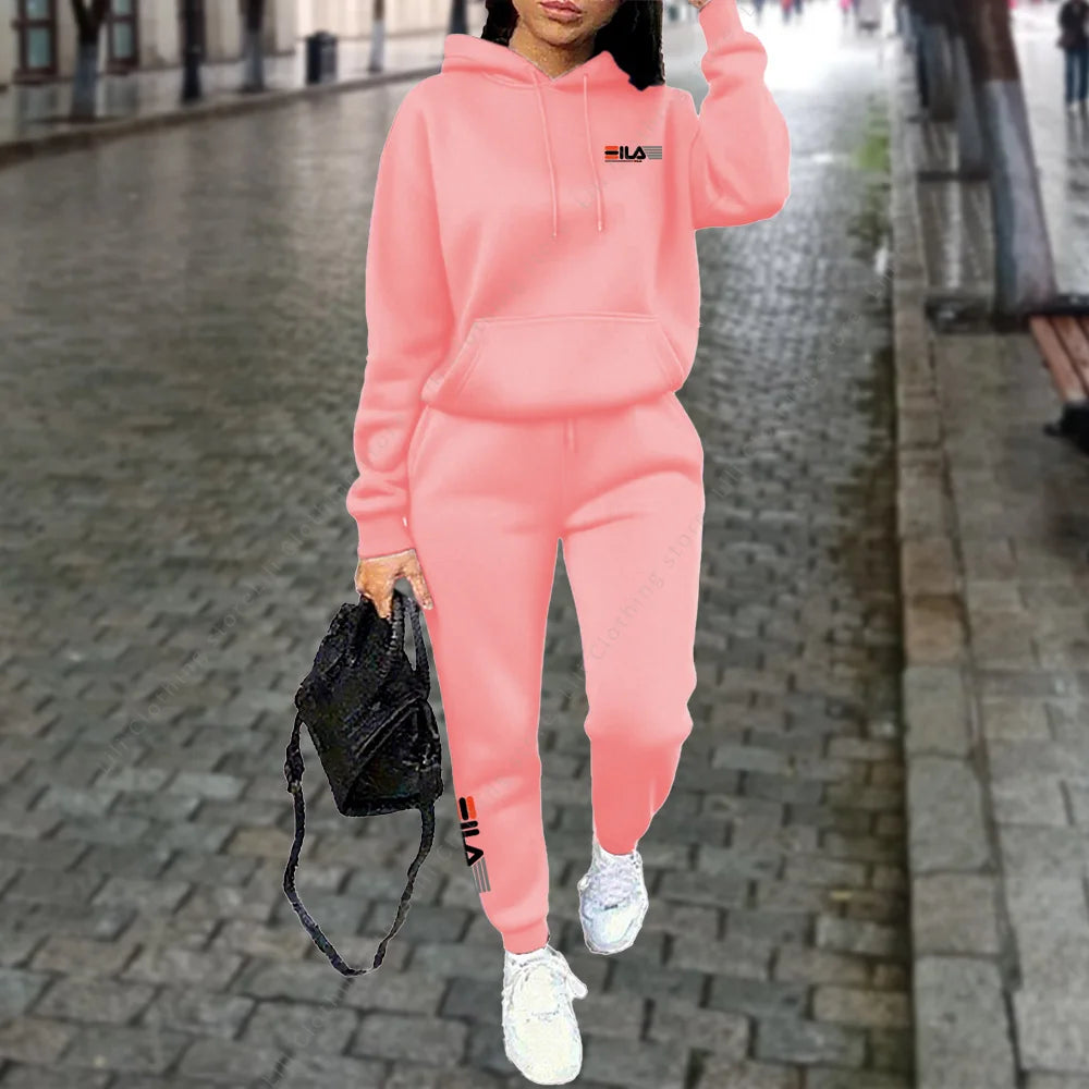 Damen Trainingsanzug Hoodie Hosen Set