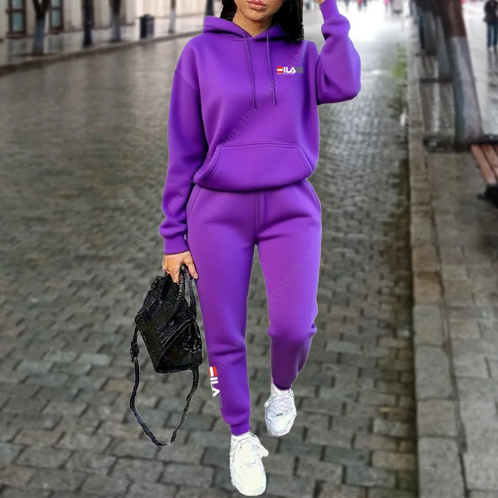 Damen Trainingsanzug Hoodie Hosen Set