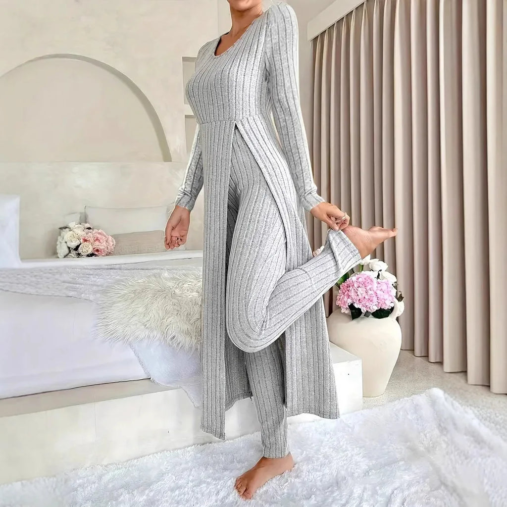 Damen Casual Zweiteiler Herbst Winter