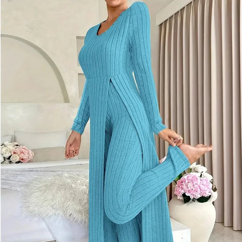 Damen Casual Zweiteiler Herbst Winter