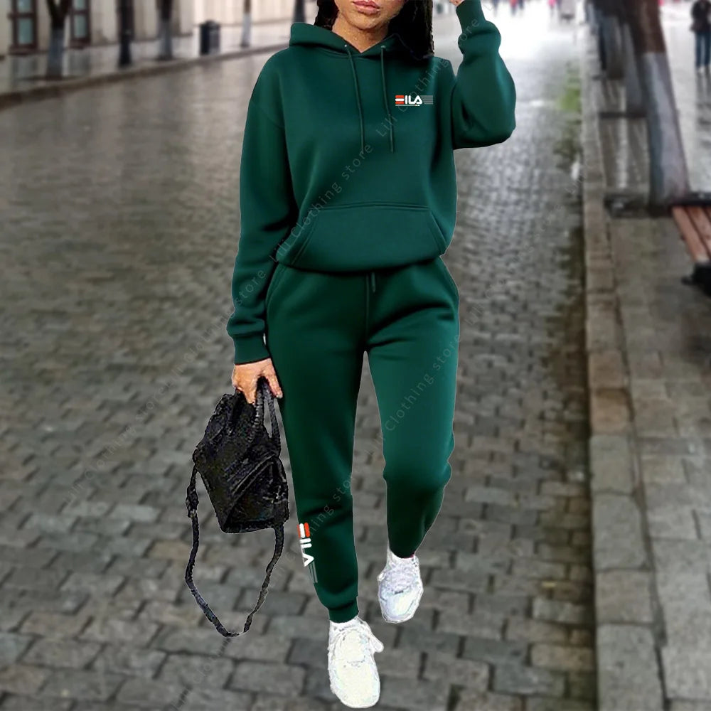 Damen Trainingsanzug Hoodie Hosen Set
