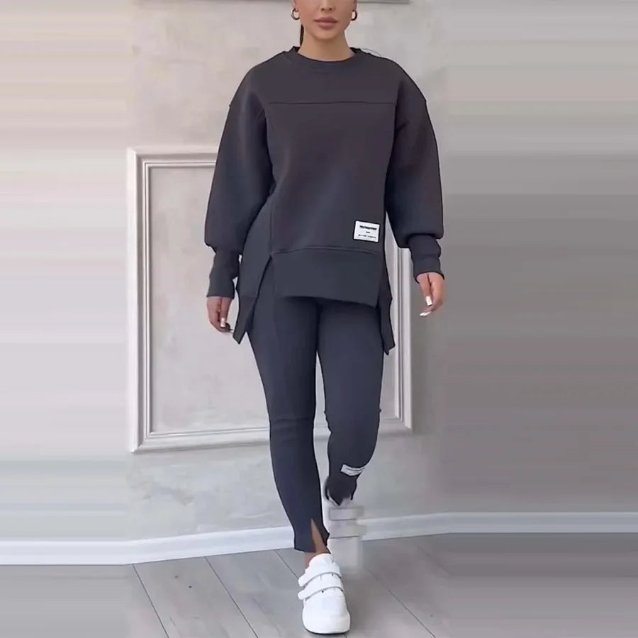 Damen Sweatshirt Hosen Set Winter