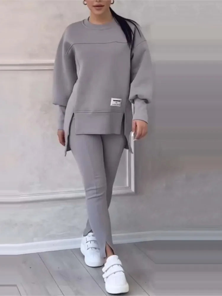 Damen Sweatshirt Hosen Set Winter