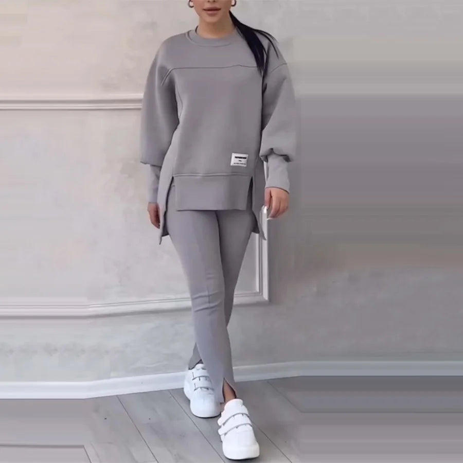 Damen Sweatshirt Hosen Set Winter
