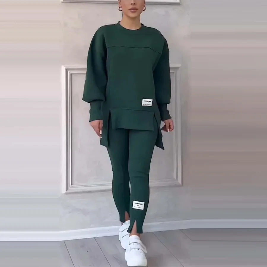 Damen Sweatshirt Hosen Set Winter