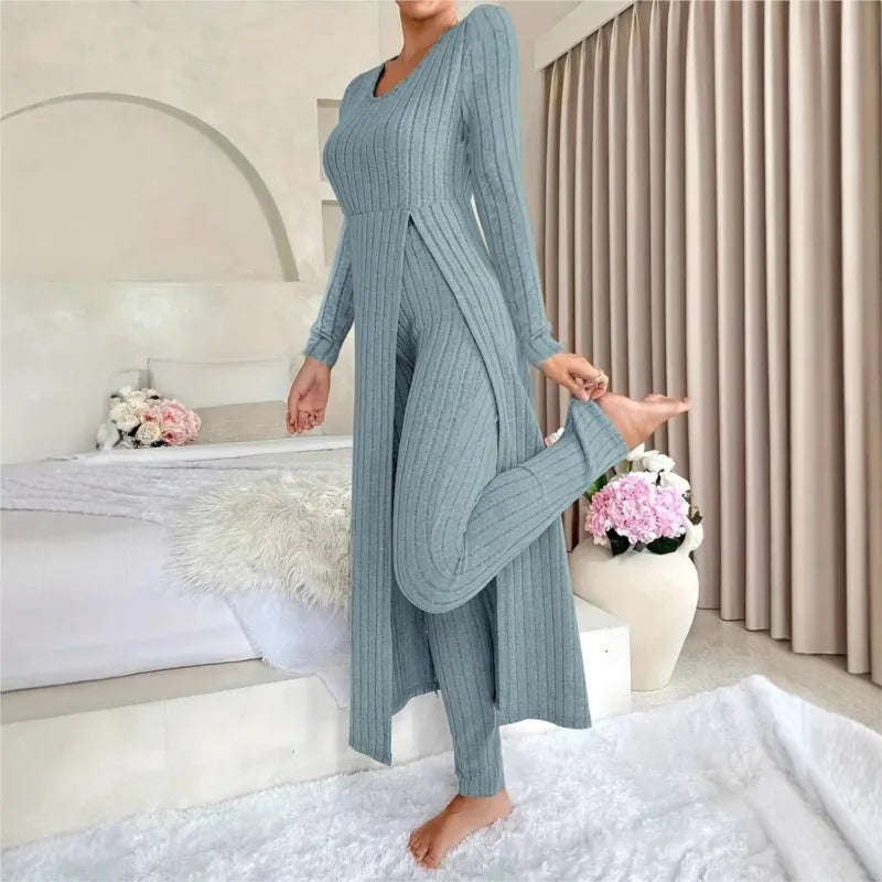 Damen Casual Zweiteiler Herbst Winter