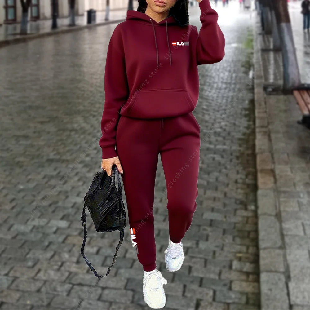 Damen Trainingsanzug Hoodie Hosen Set