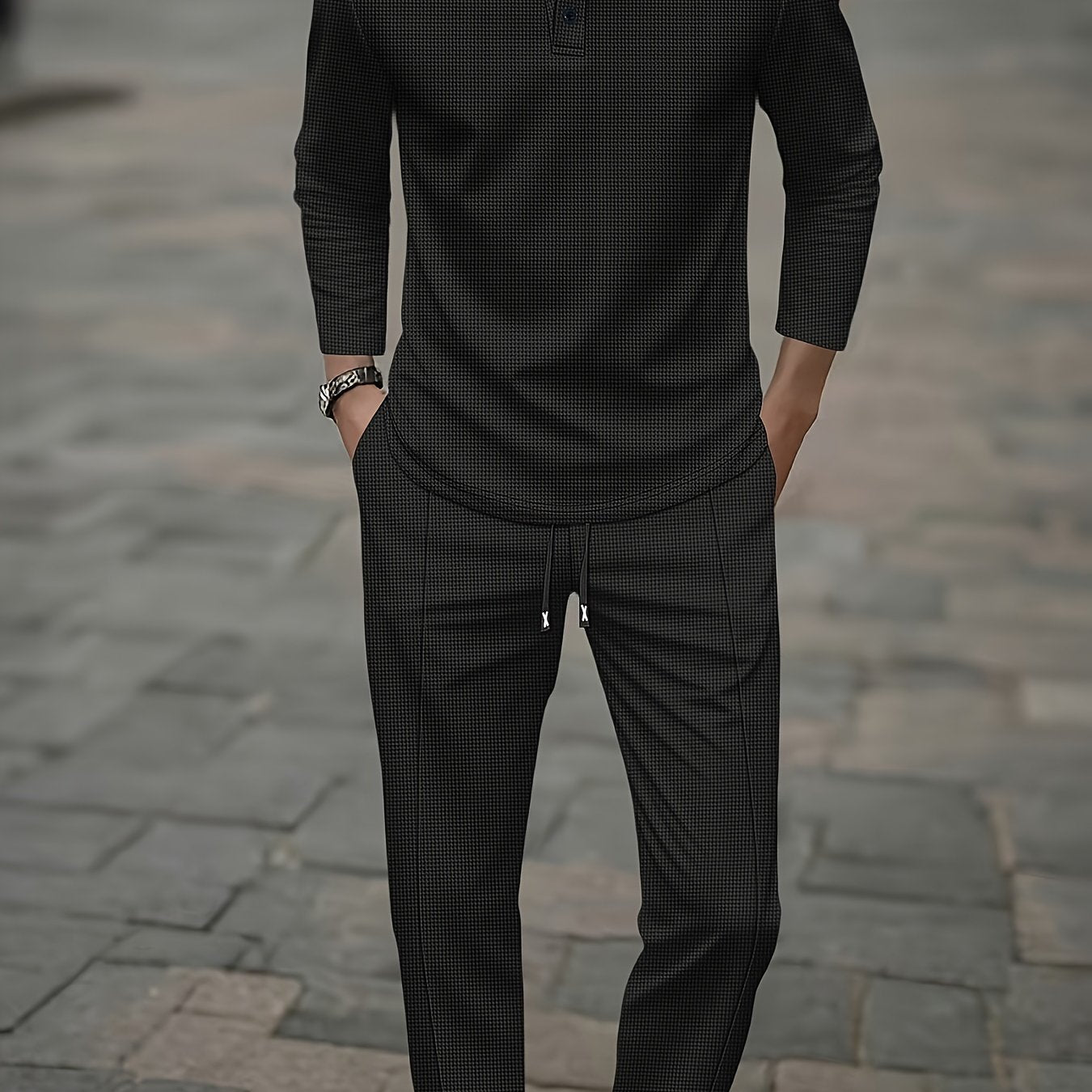 Herren Polo Langarm Set
