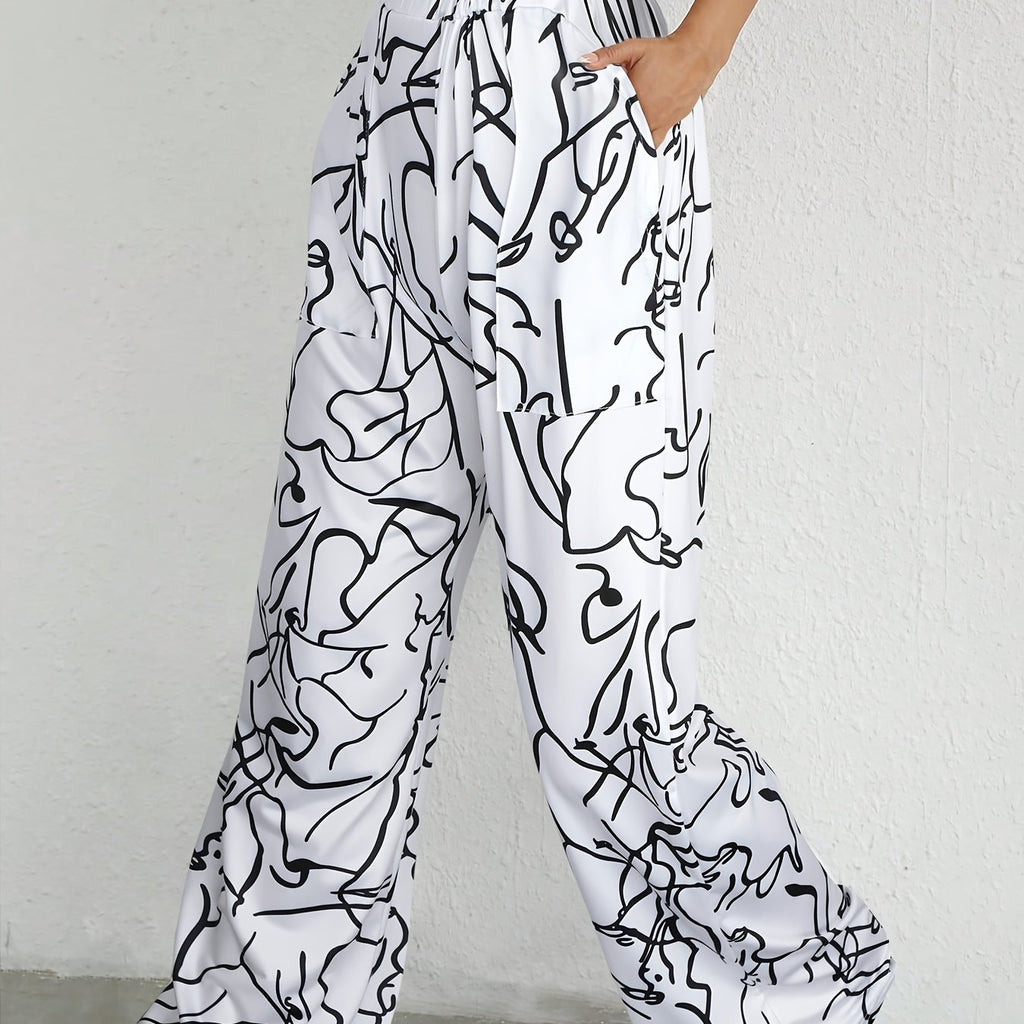 Damen High Waist Wide Leg