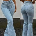 Damen High Waist Flared Jeans
