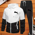 Herren Hoodie Jacken Set Patchwork
