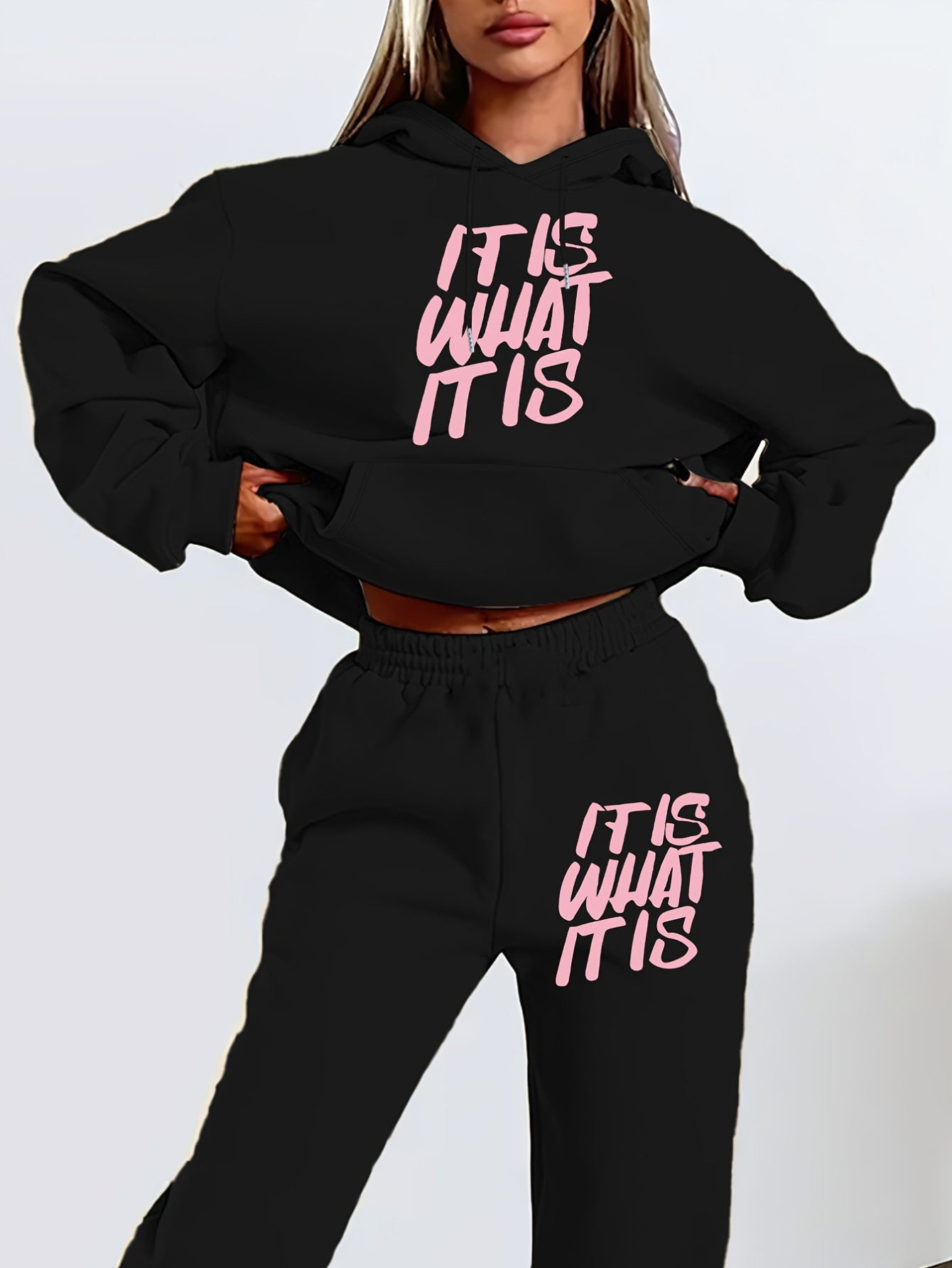 Damen Hoodie Set Print