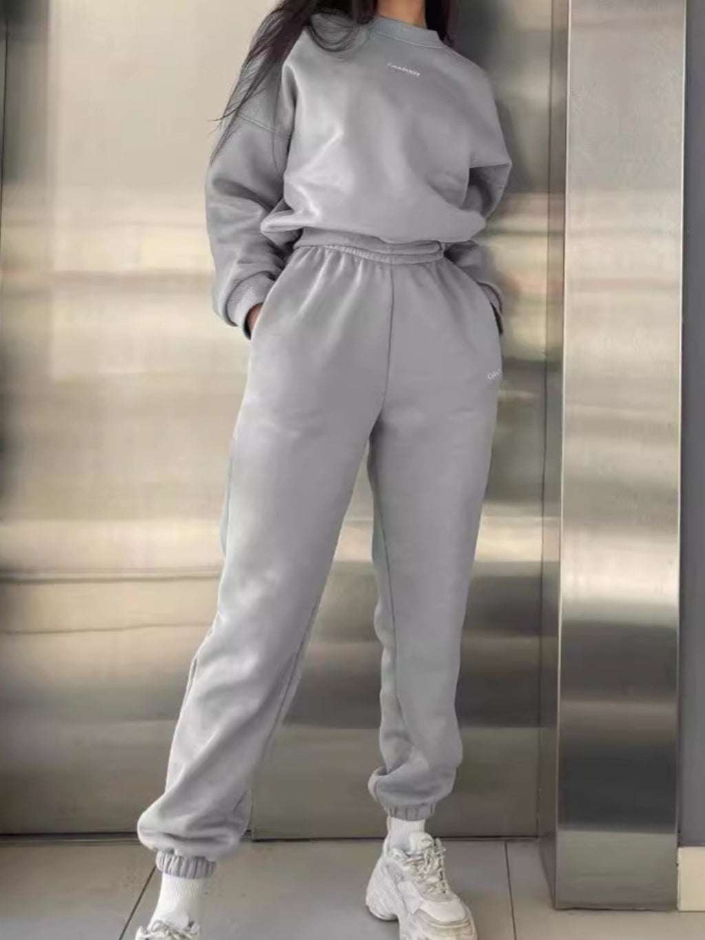 Damen Sweatshirt Set Buchstaben Elegant