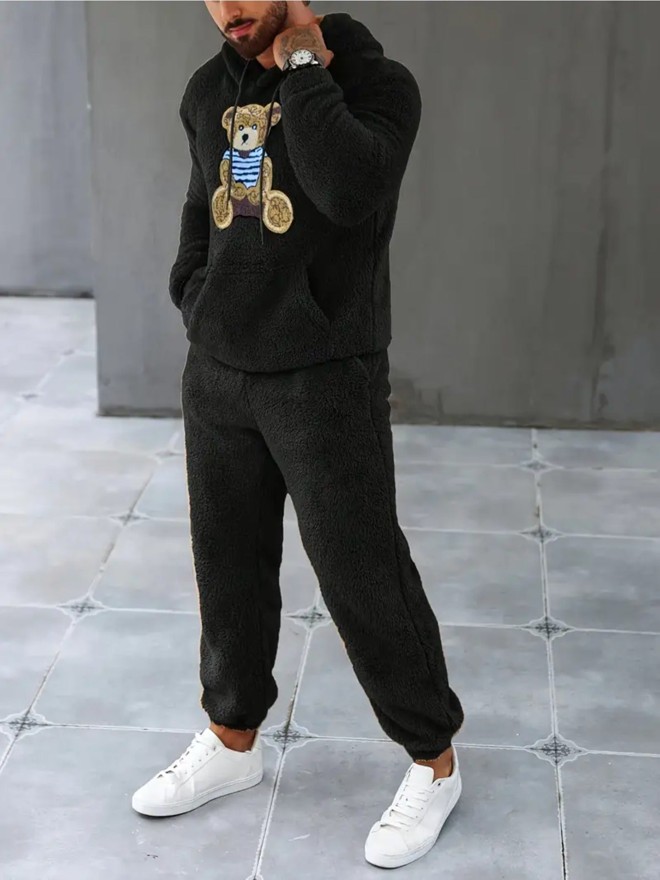 Herren Hoodie Jogger Set Bär