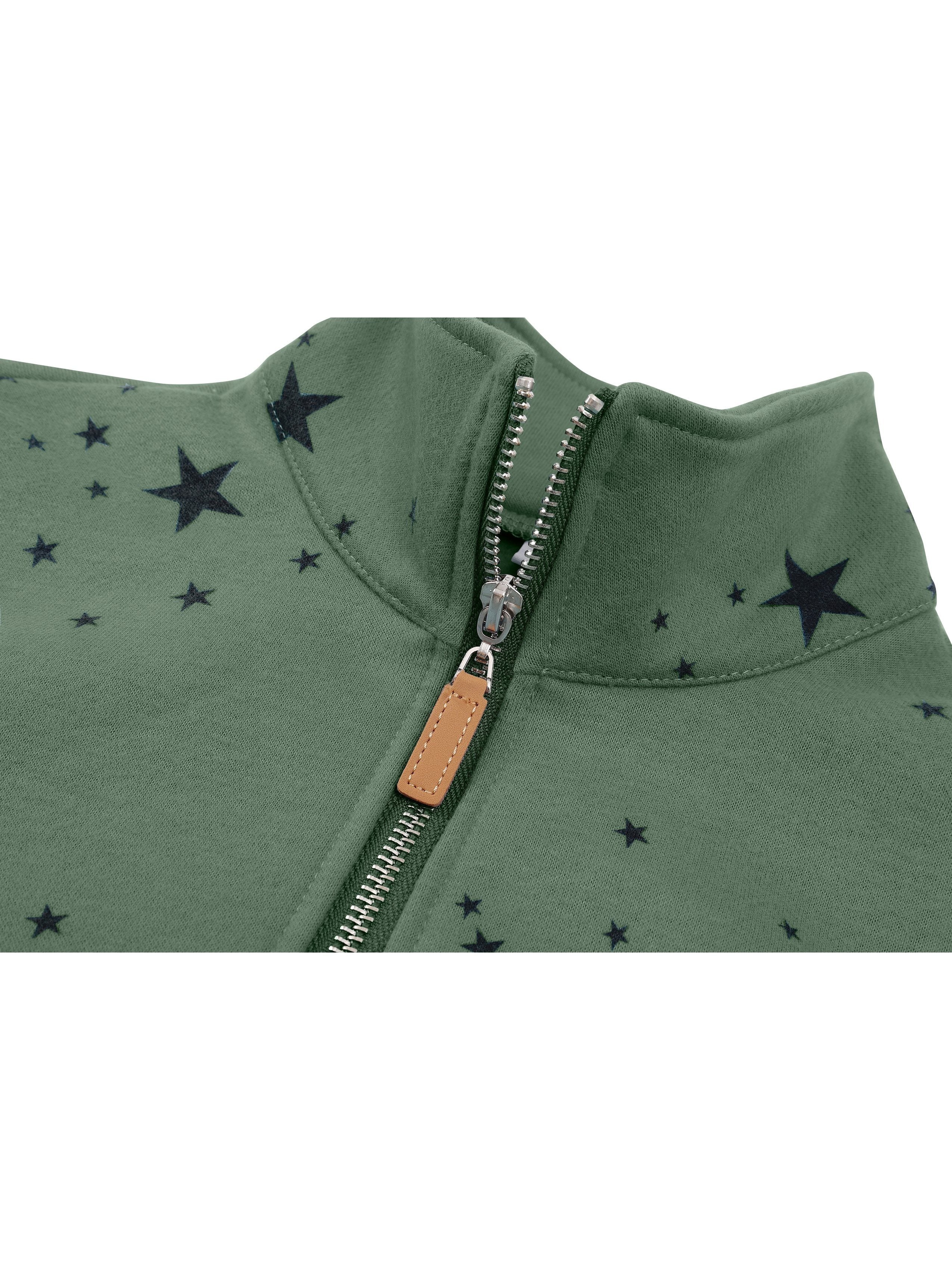 Damen Half Zip Sweatshirt Sterne