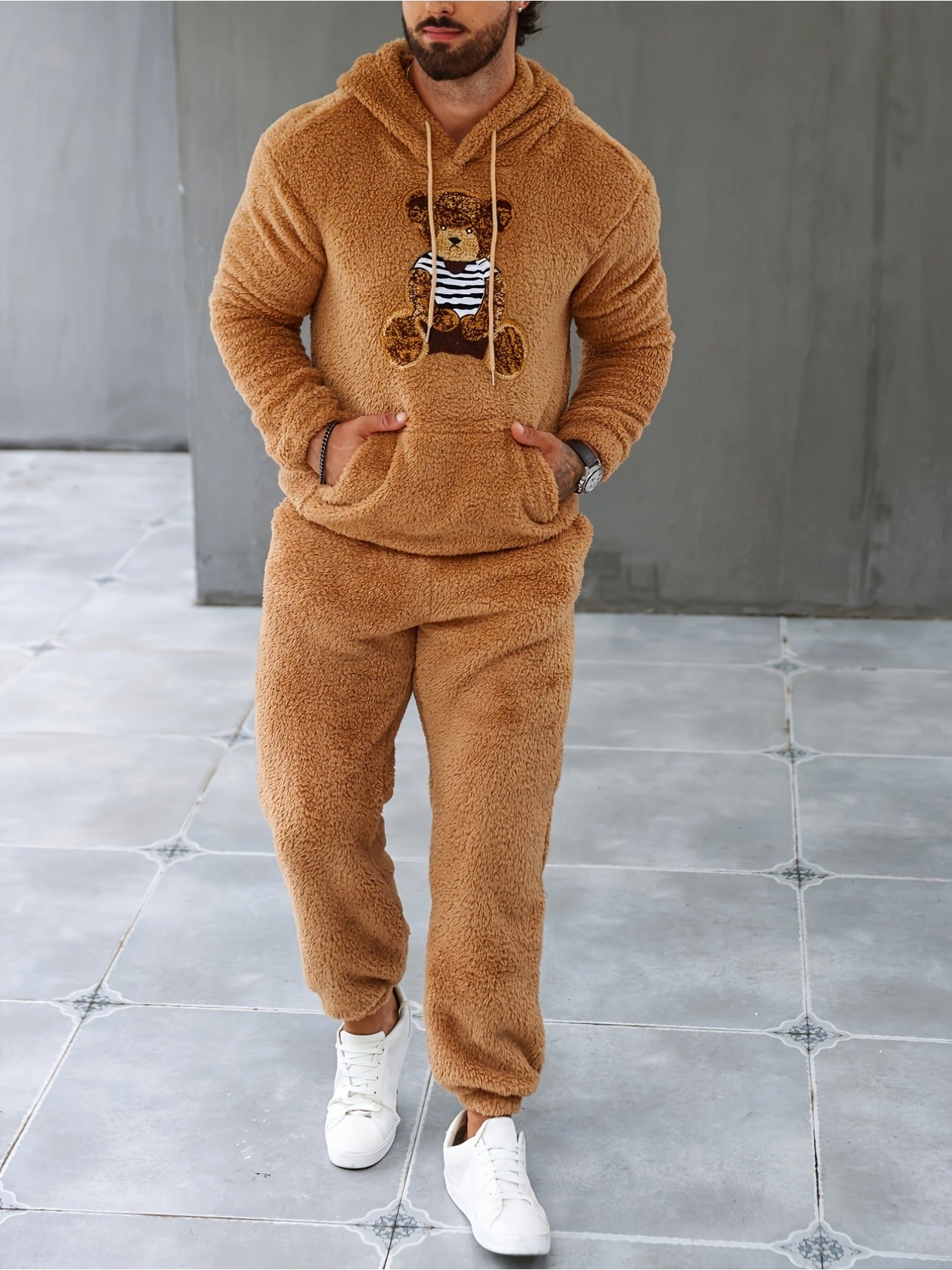 Herren Hoodie Jogger Set Bär