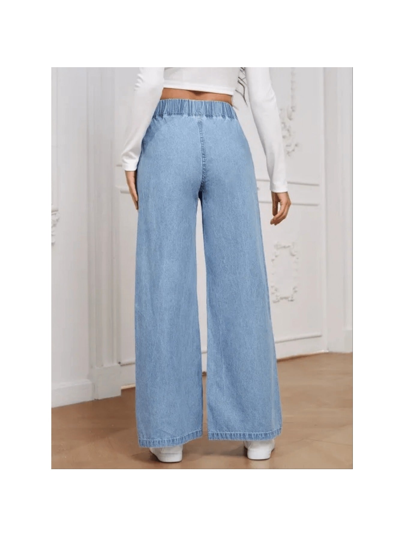 Damen Stoffhose Wide Leg