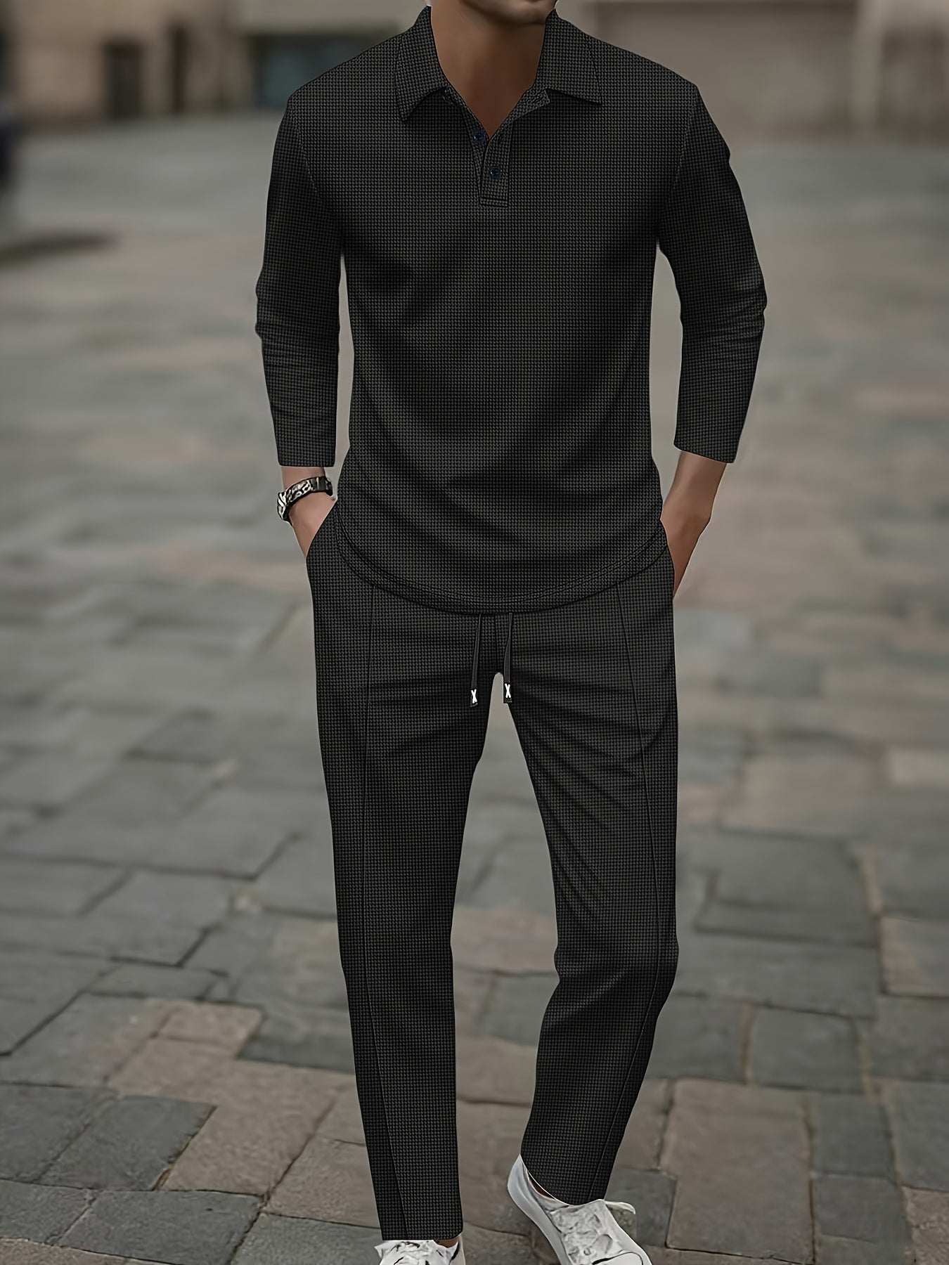 Herren Polo Langarm Set