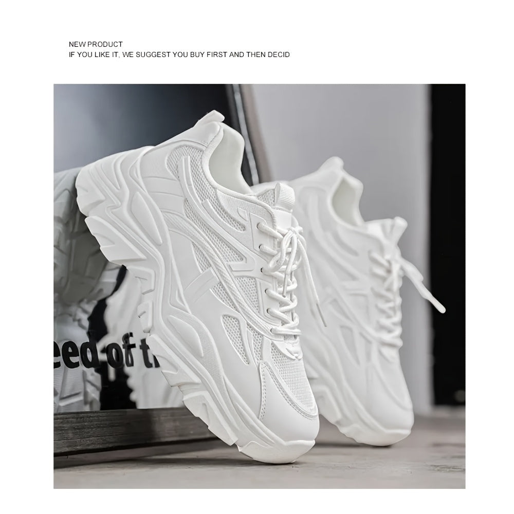 Beige Sport Sneaker Plateau Mid-Top