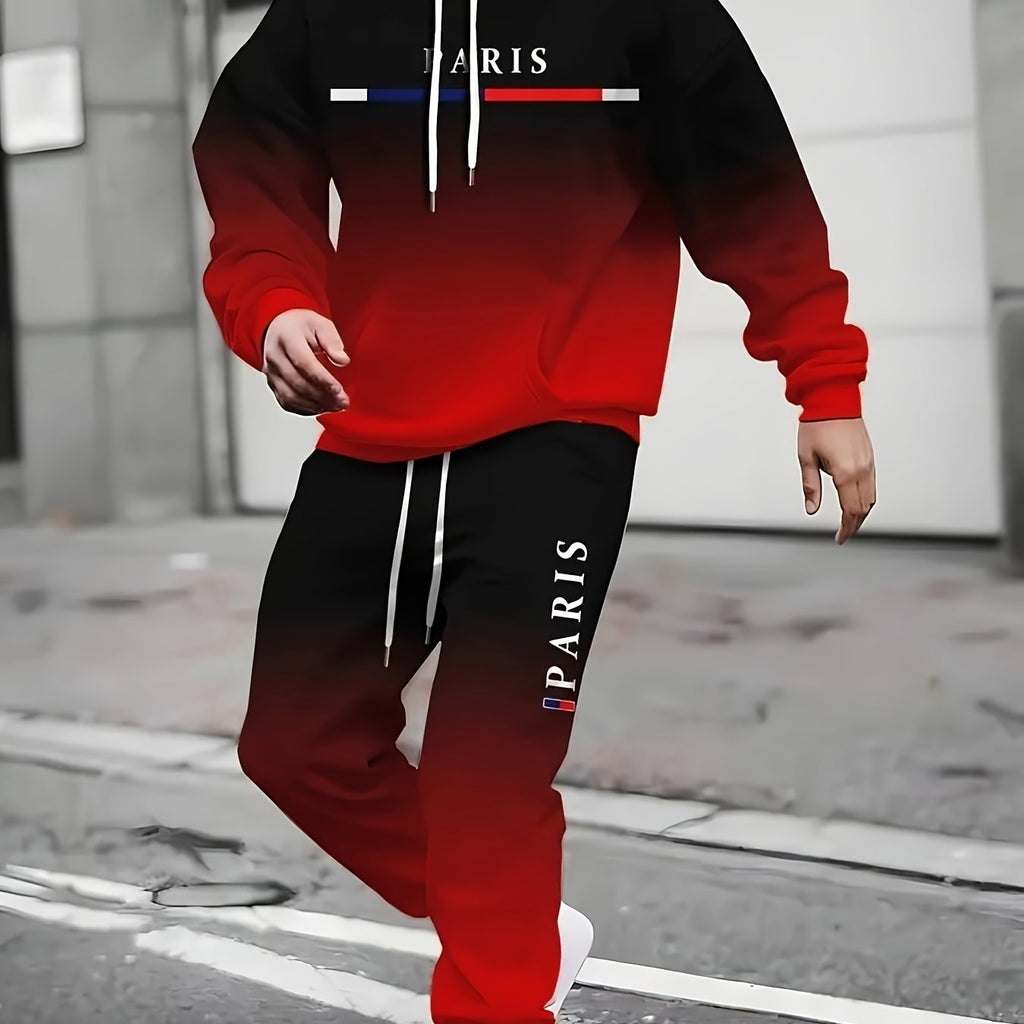 Herren Hoodie Jogger Set Gradient