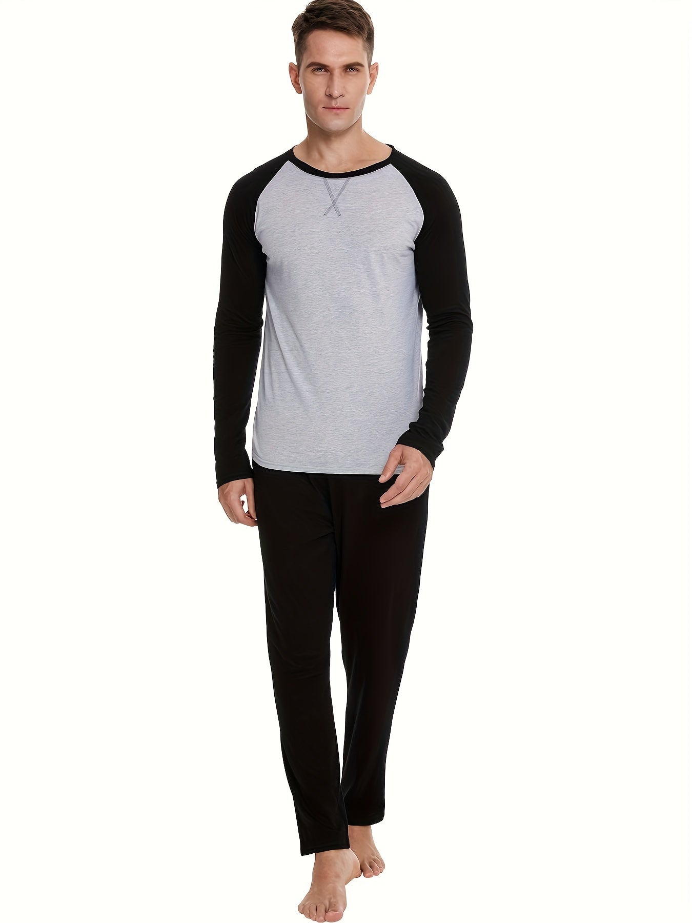 Herren Loungewear Set Grau Bequem