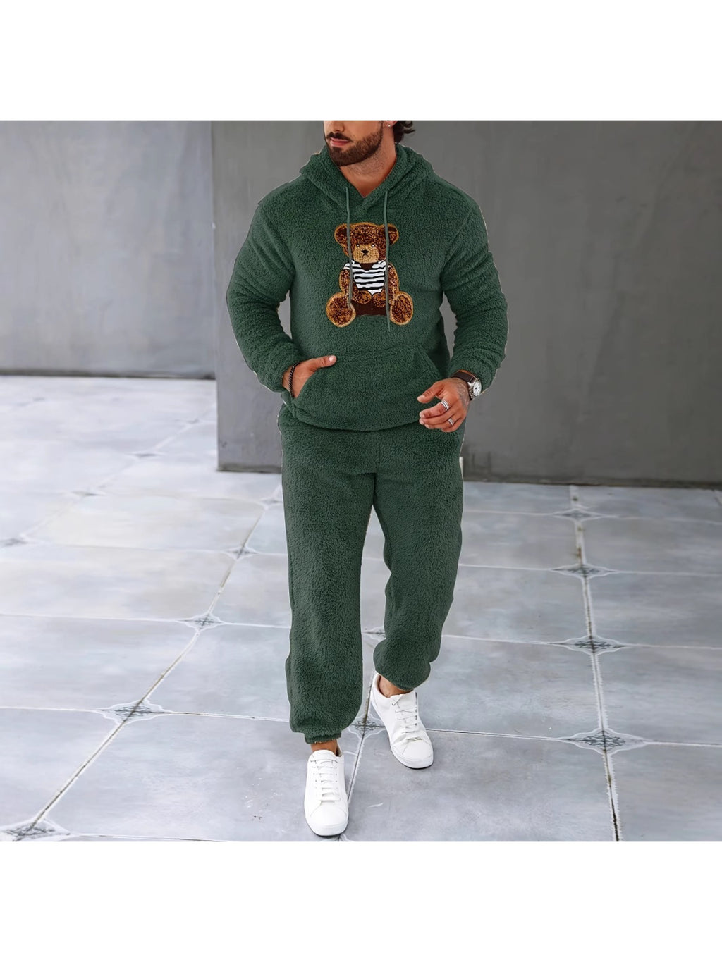 Herren Hoodie Jogger Set Bär