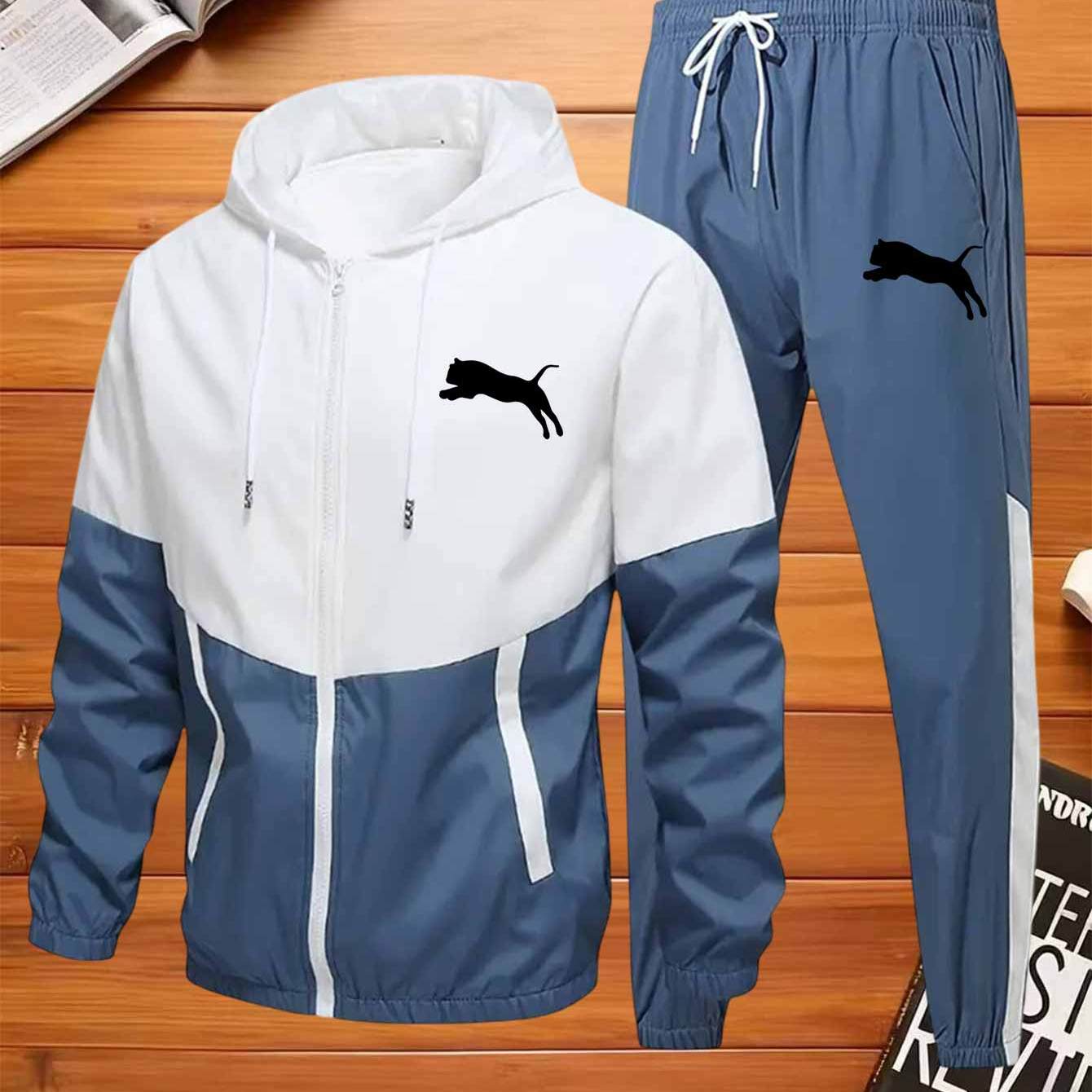 Herren Hoodie Jacken Set Patchwork