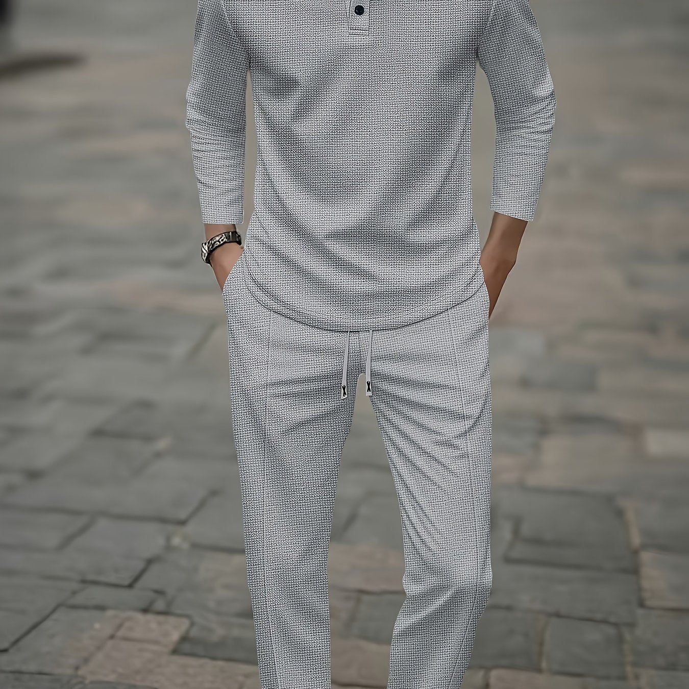 Herren Polo Langarm Set
