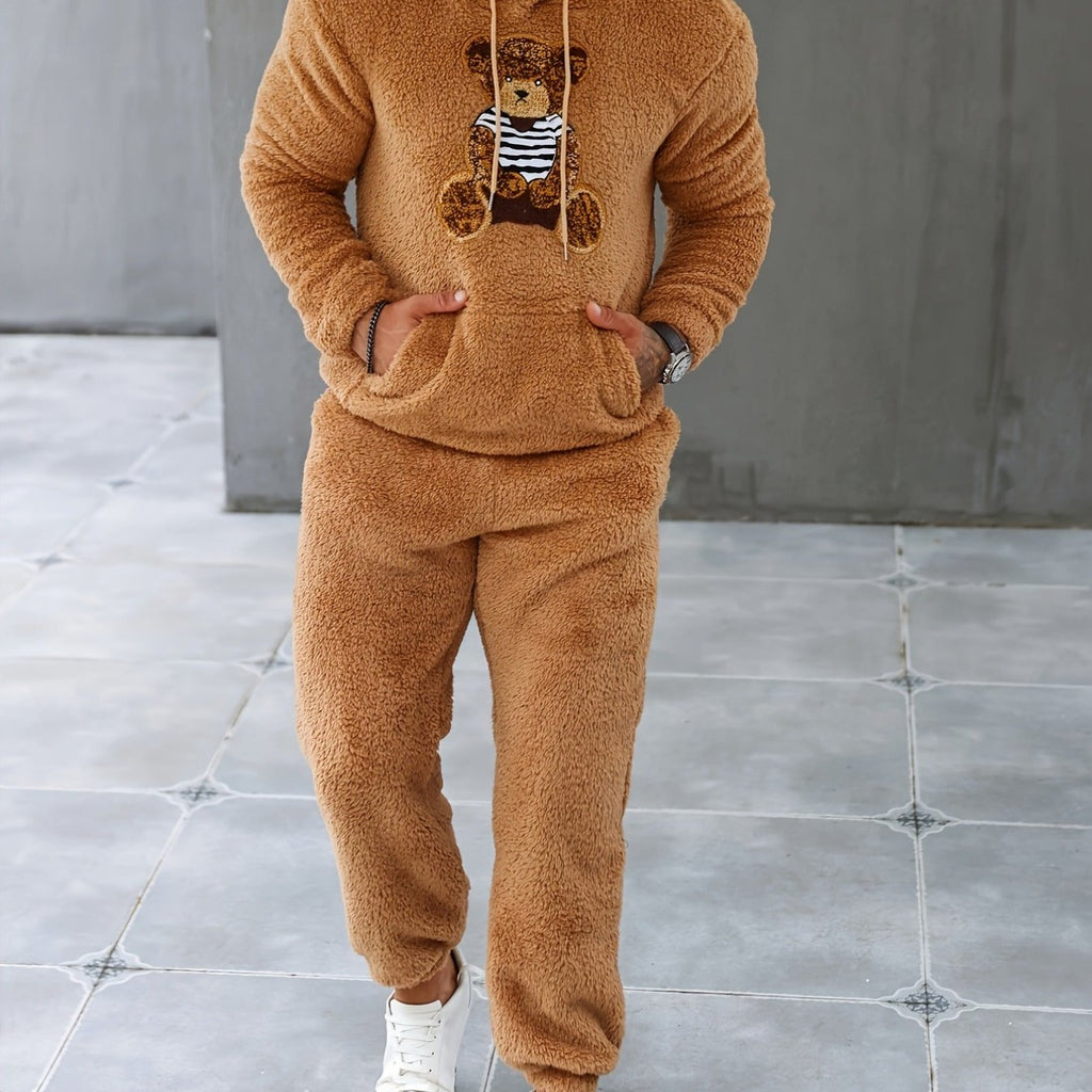 Herren Hoodie Jogger Set Bär