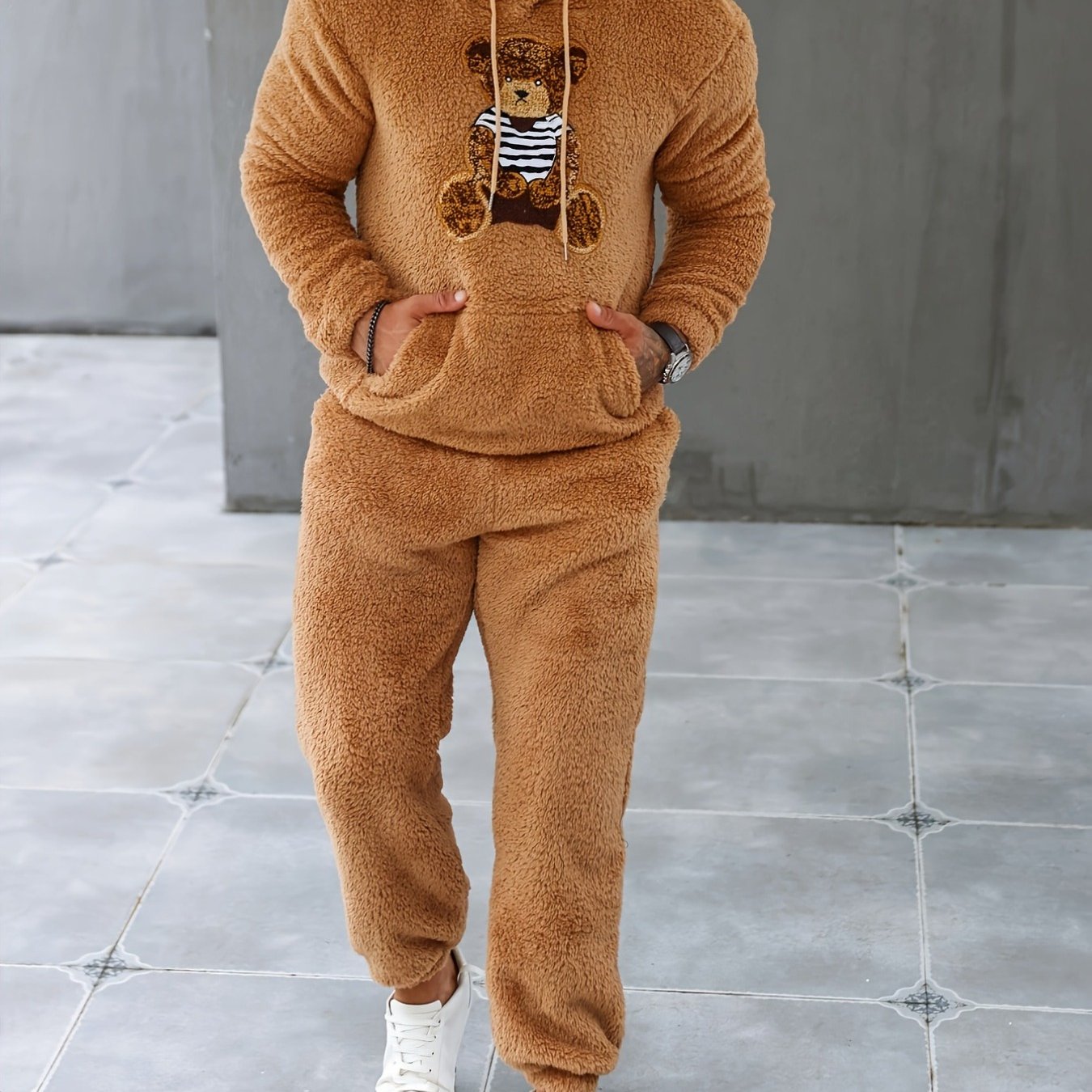 Herren Hoodie Jogger Set Bär