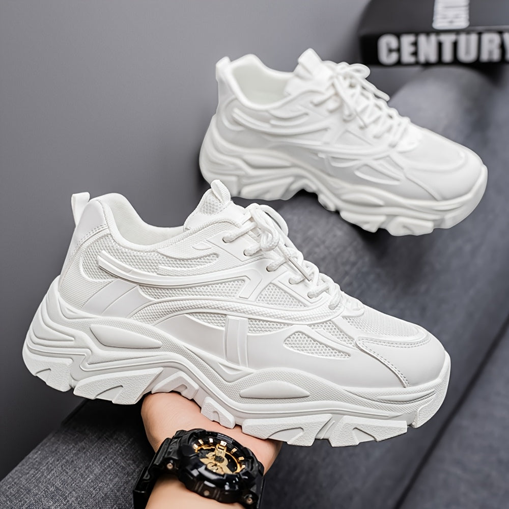 Beige Sport Sneaker Plateau Mid-Top