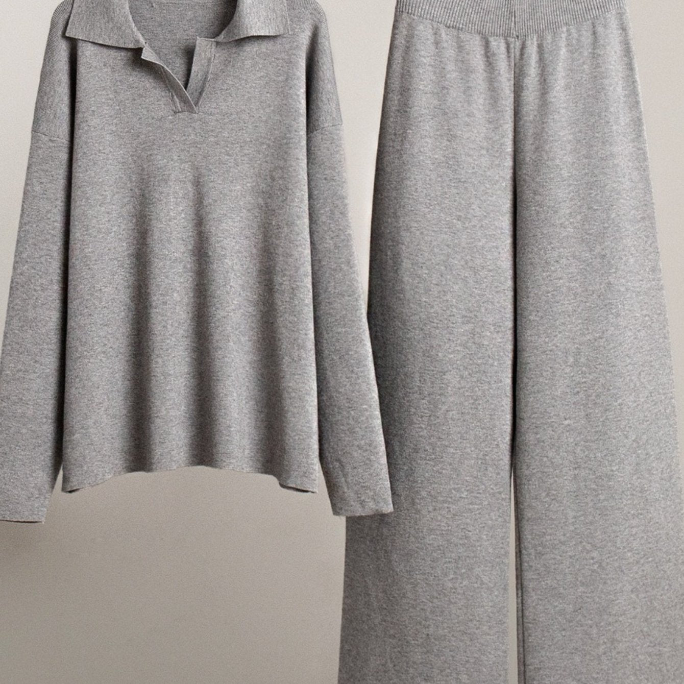 Damen Strick Zweiteiler Casual Elegant